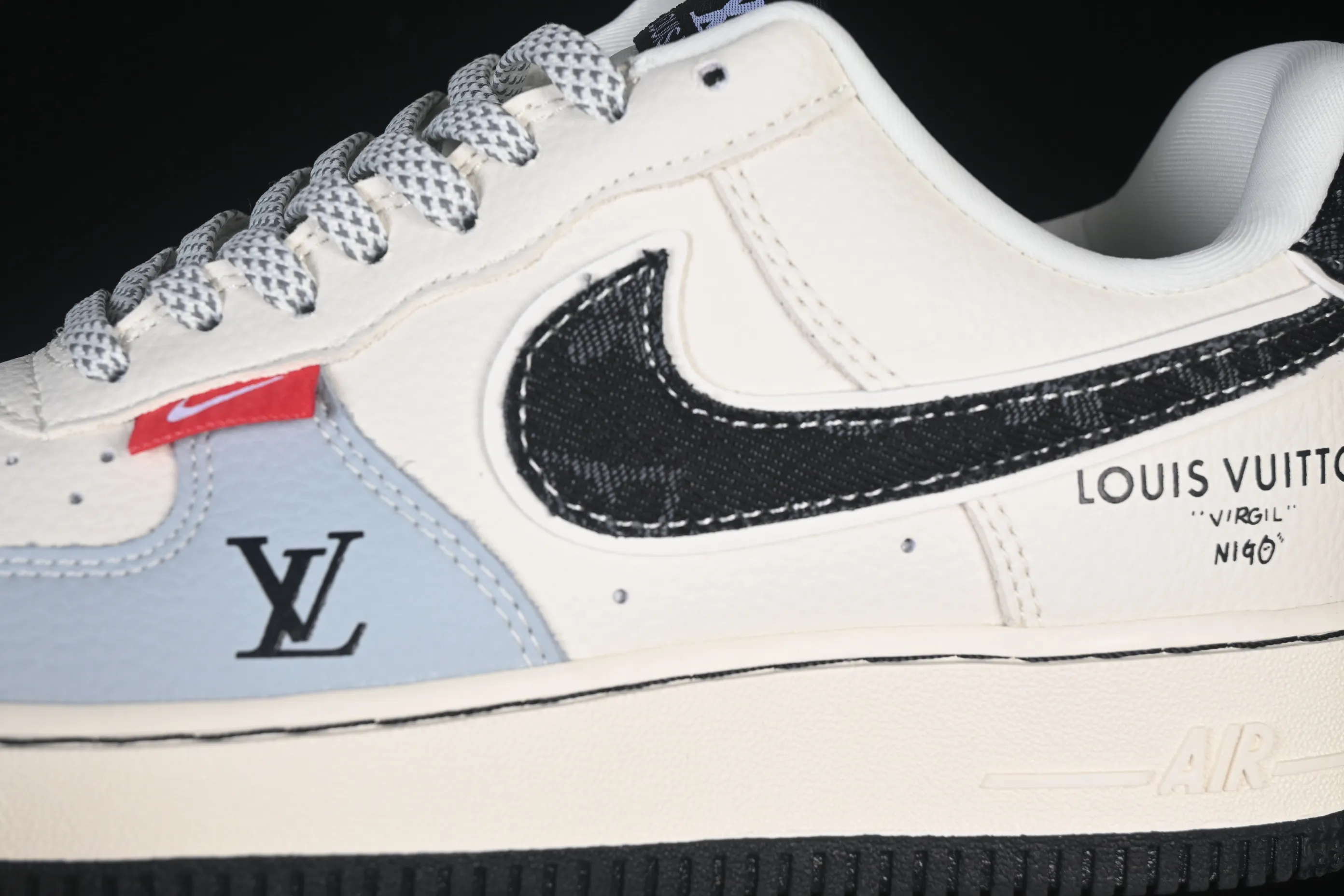 All categories Nk Air Force 1 Air Force series Nk Air Force 1 Low Air Force low top Nike Air Force 1'07 Low joint beige denim hook Air Force 1 low top casual sneakers DD1982-320